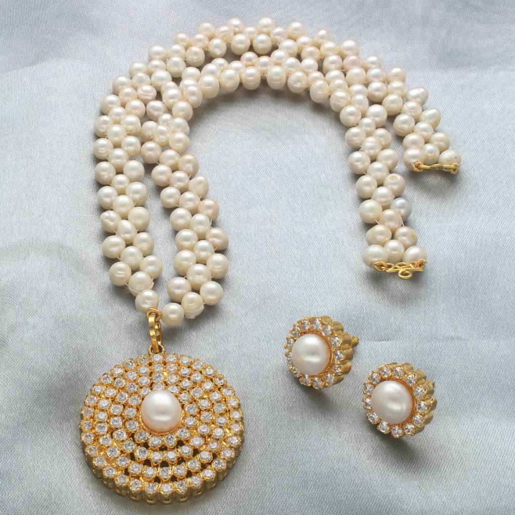 Eeshani 1 Line Pearl Necklace : JPAPL-23-09