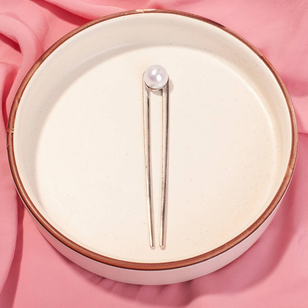 Opaline Bun Pin : HX-HP-S-0034-S-WH