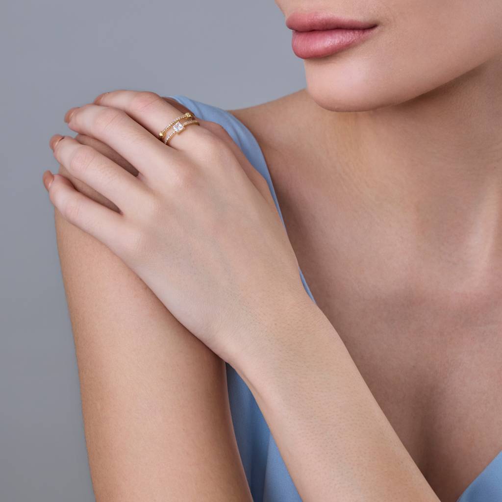Kushal'S Fashion Jewellery White Gold-Plated Party Trendy Zircon Finger Ring-186756 : 445270