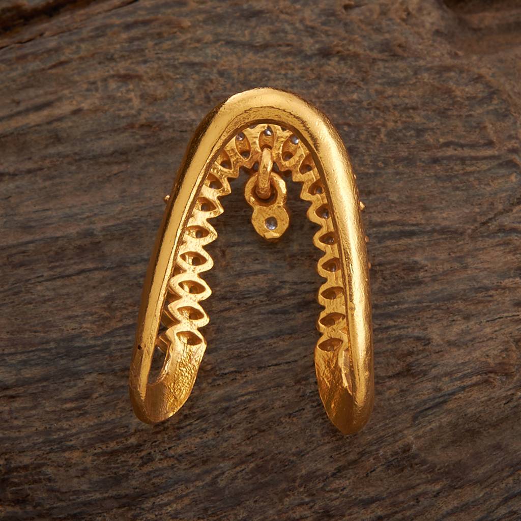 Kushal'S Fashion Jewellery White Gold-Plated 92.5 Sterling Silver Temple Finger Ring -162223 : 395829