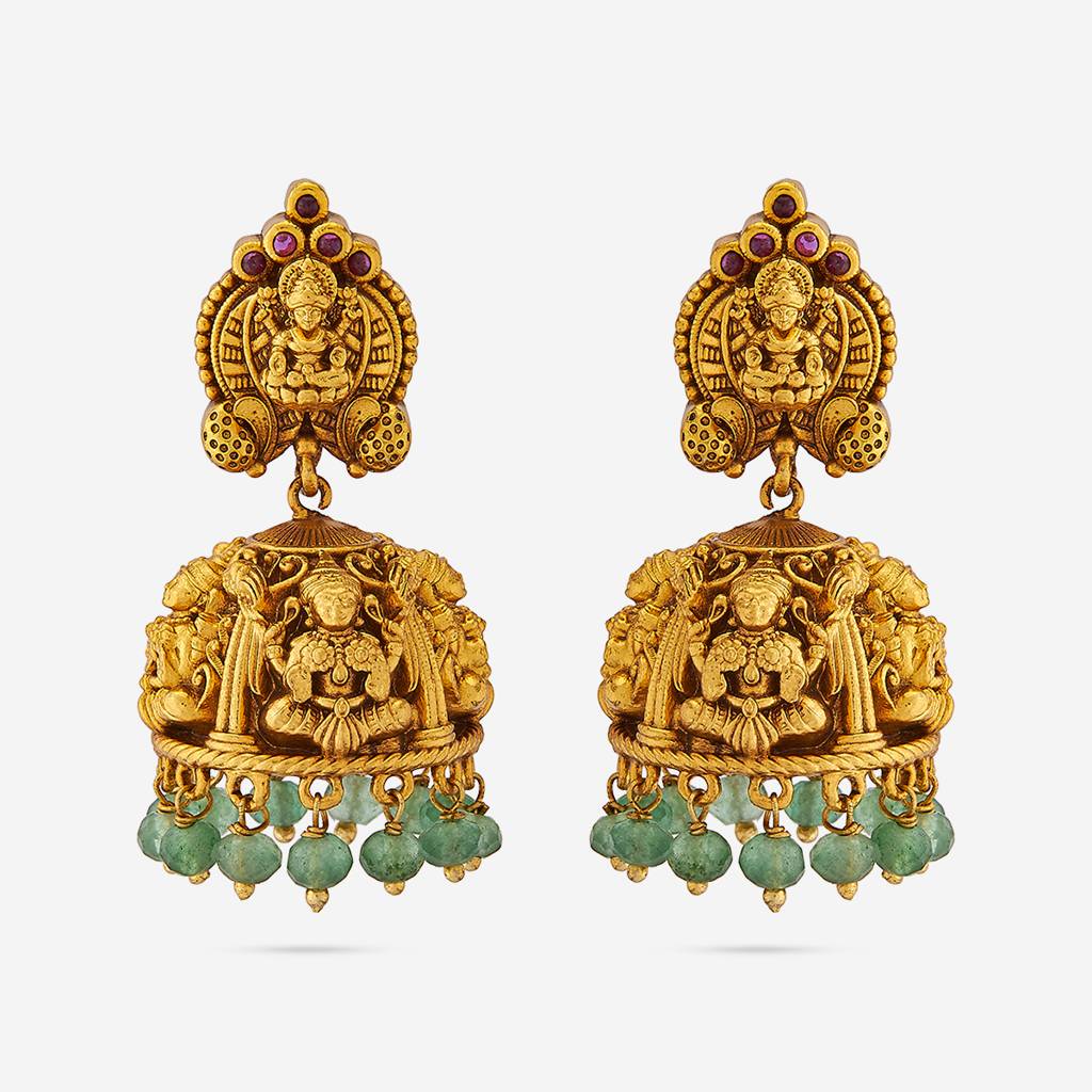 Kushal'S Fashion Jewellery Plated Ethnic Antique Jhumkas-185667 : 442847