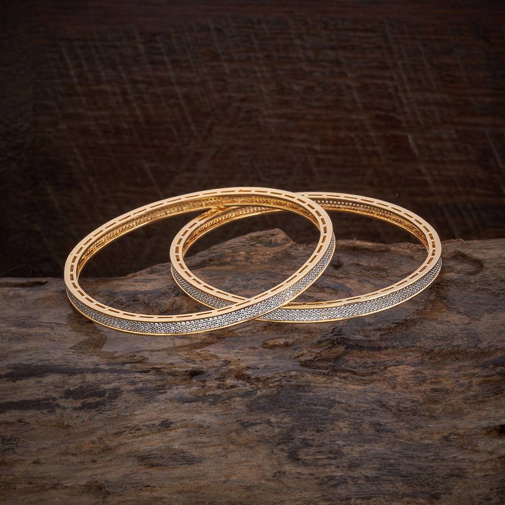 Kushal'S Fashion Jewellery  Rhodium-Plated Party Zircon Bangle-181752 : 434270