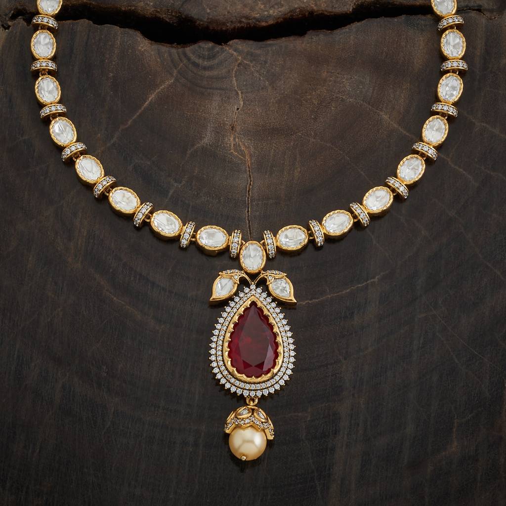 Kushal'S Fashion Jewellery Victorian-Plated Ethnic Kundan Jewellery Set-173036 : 415215