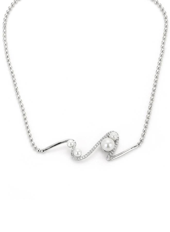 Voylla Silver Brass Necklace Sets : 8905124433937