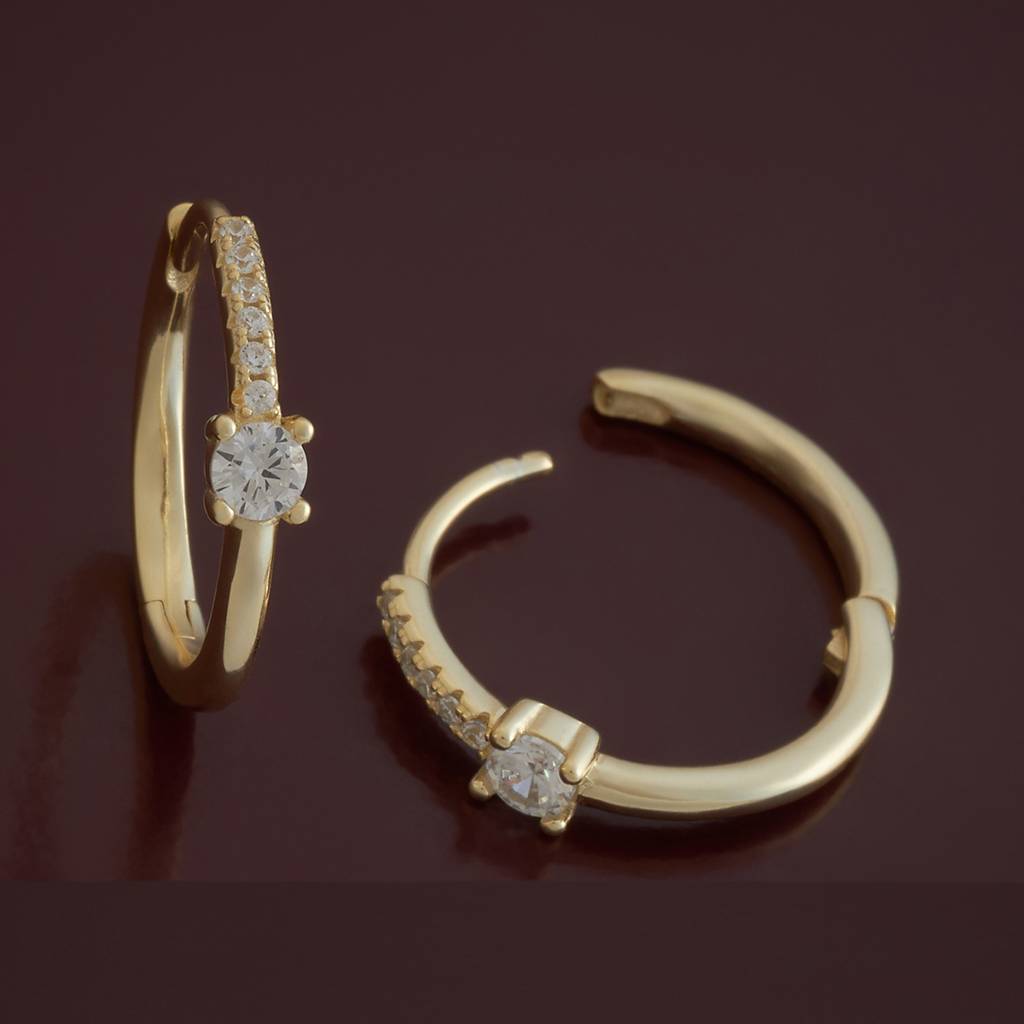 Kushal'S Fashion Jewellery -Plated Party 92.5 Sterling Silver Hoops & Huggies-180817 : 432276