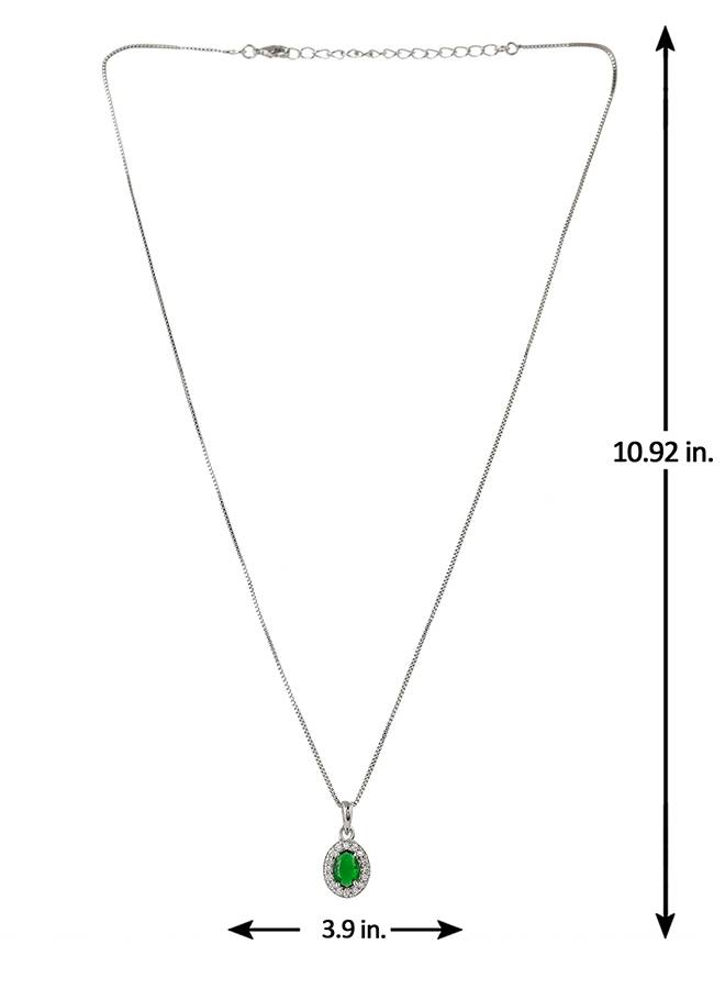Sparkling Essentials Green Oval Cut Cz Box Set : 8905124480627