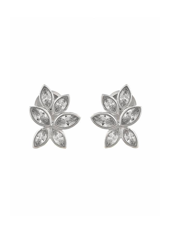 Valentine'S Day Sterling Silver Cluster Marquise Stud : 8905124516838