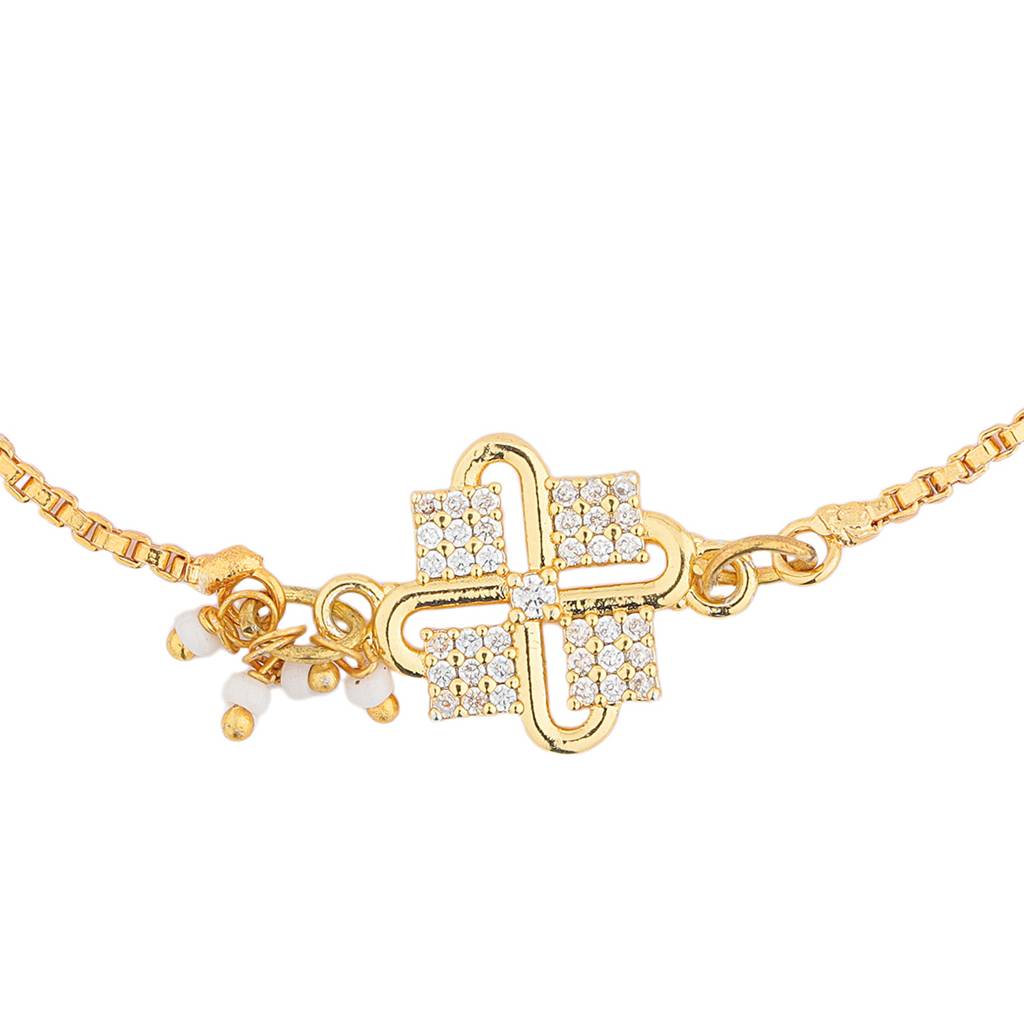 Golden Blossom Sister Bracelet Rakhi : 8905124560725