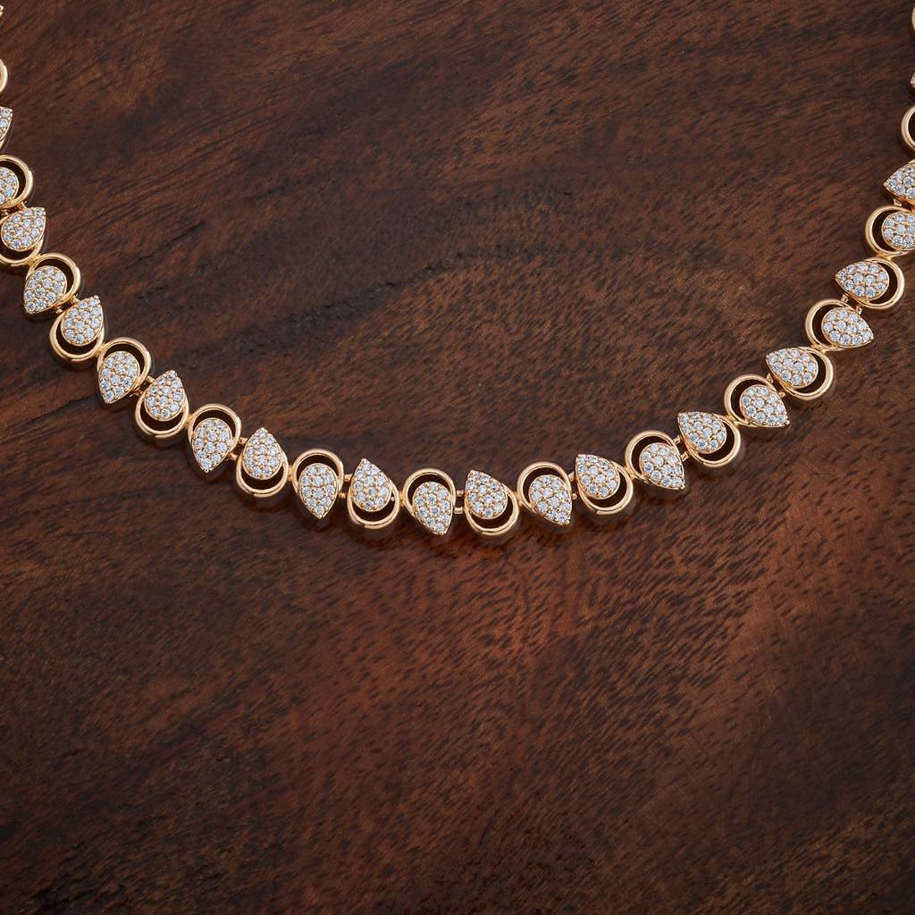 Kushal'S Fashion Jewellery -Plated Party Trendy Zircon Necklace And Earring Set -182304 : 435474