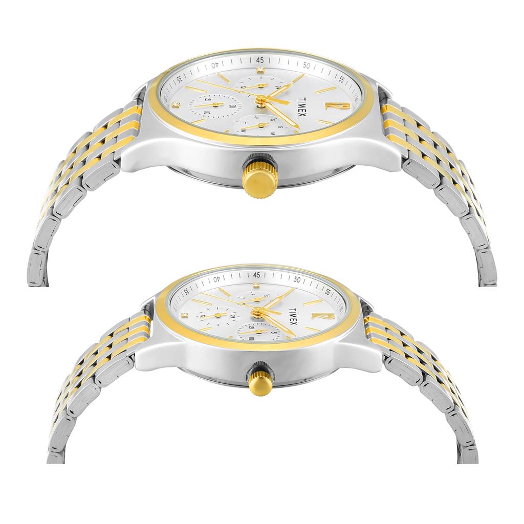 Timex Trendline Round 42Mm Analog Pair Watch - Tw00Pr348 : TW00PR350