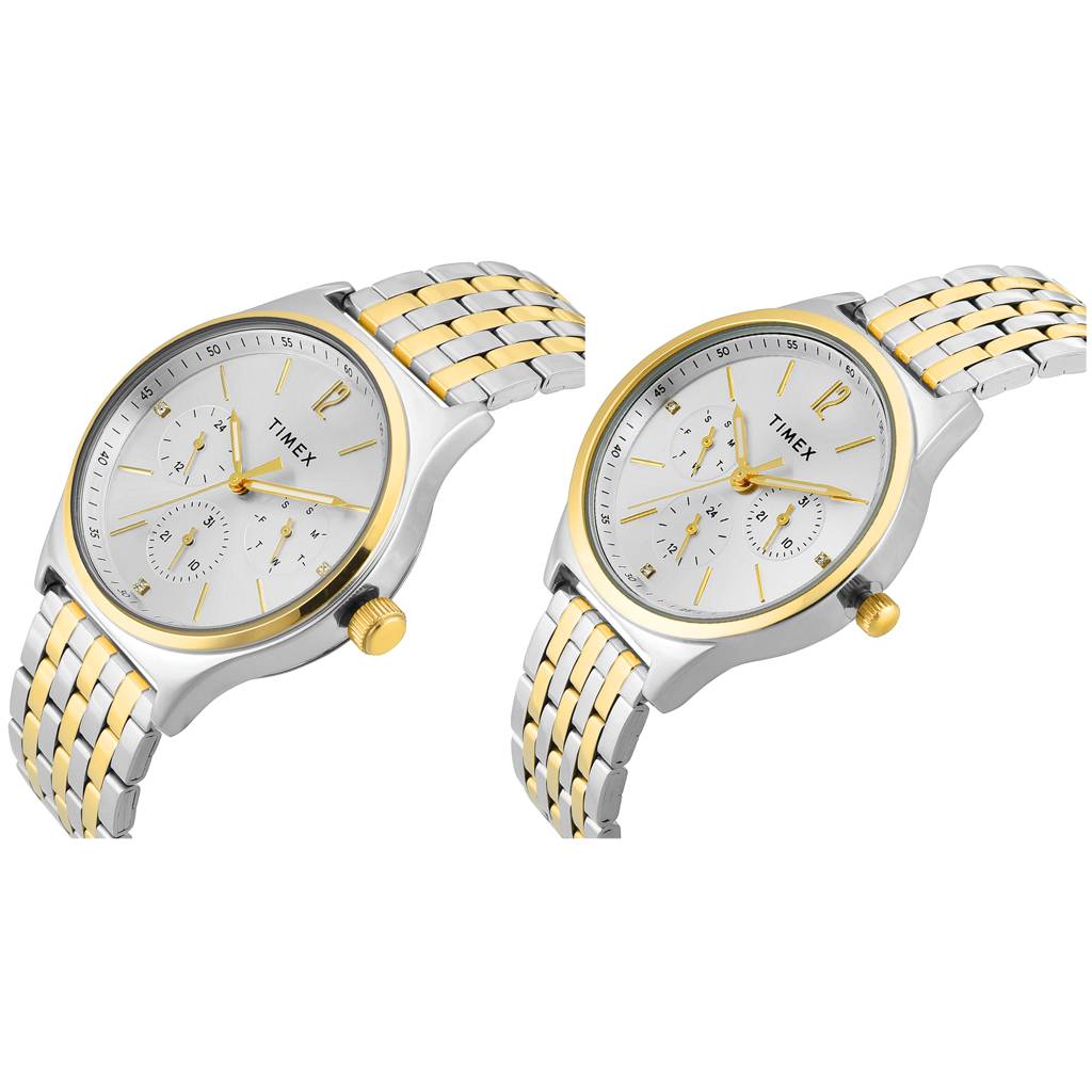 Timex Trendline Round 42Mm Analog Pair Watch - Tw00Pr348 : TW00PR350