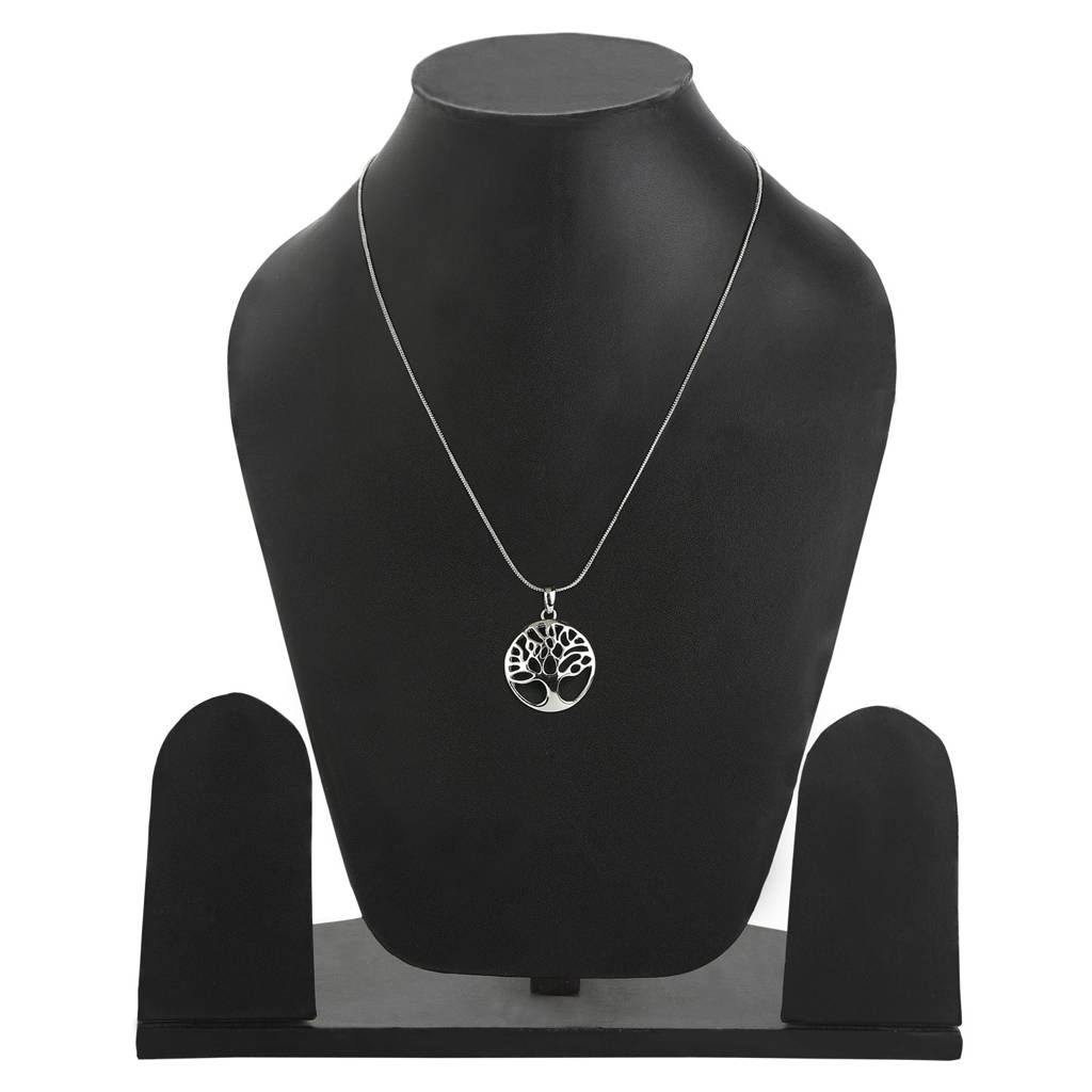 Estele Rhodium Plated Tree Of Life Designer Pendant Set For Women : 889PENDANT