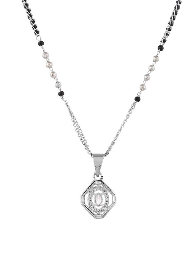Sparkling Elegance Silver Plated Cz Mangalsutra : 8905124522570