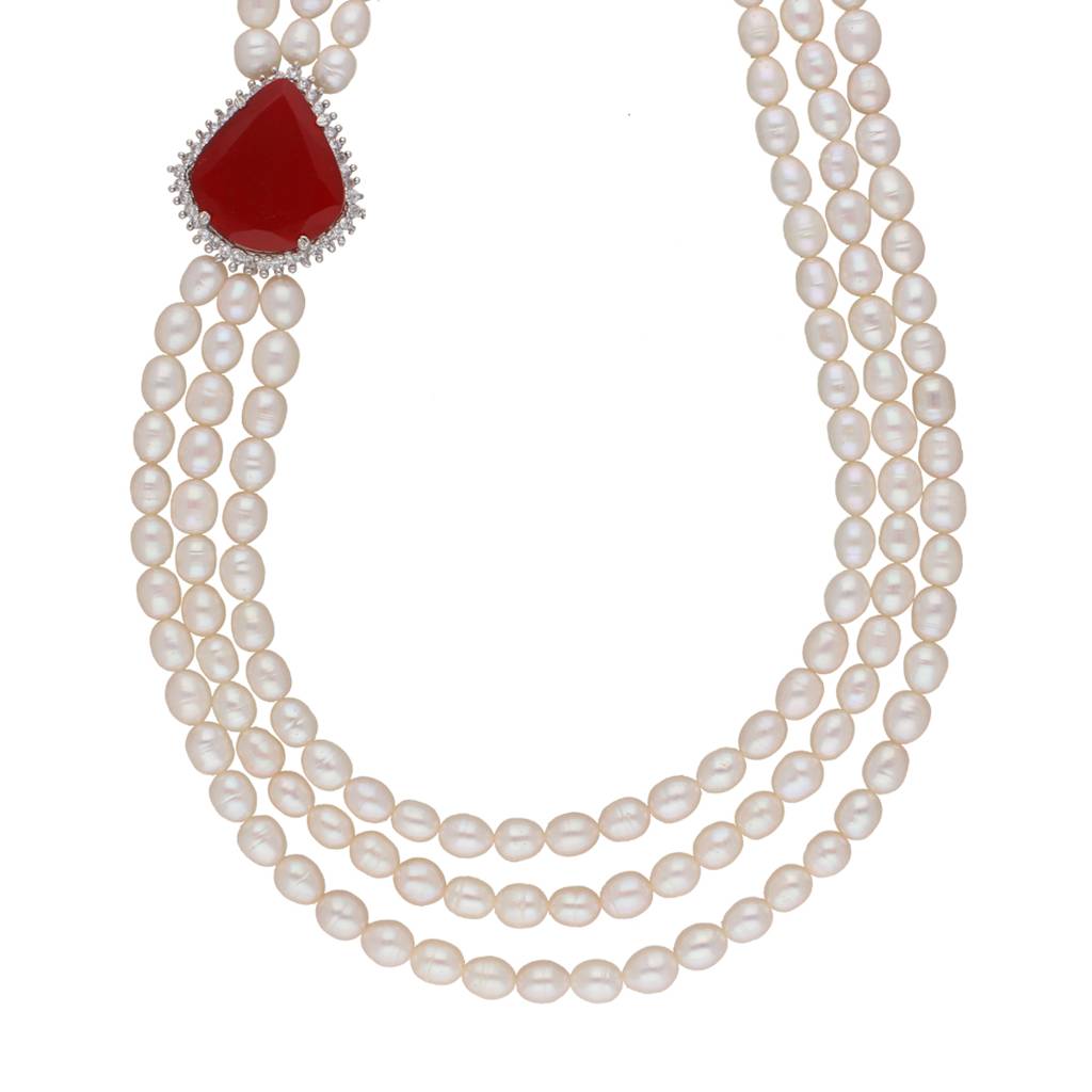 Dheera 3 Lines Pearl Choker : JPSEP-22-91