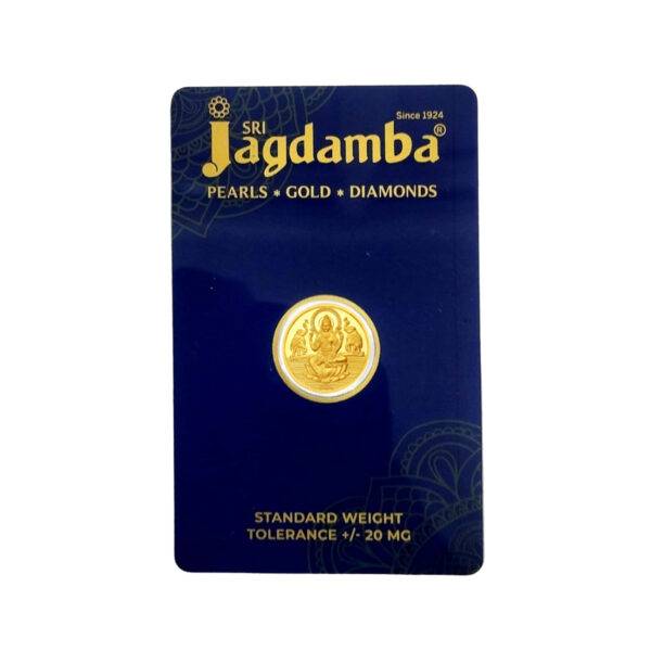 Sri Jagdamba Pearls 1 Gram 22Kt (916) Hall Marked Lakshmi Gold Coin : SJPGC01