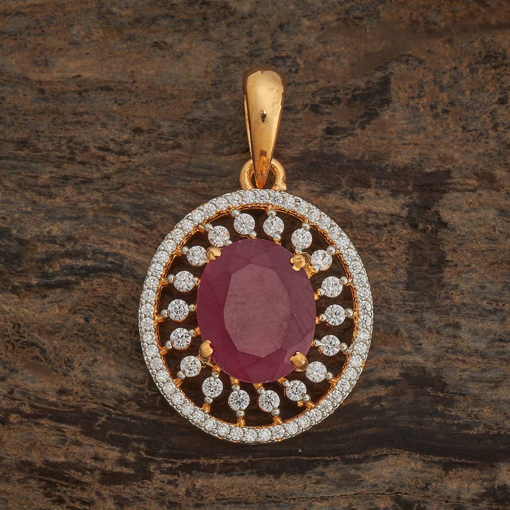 Kushal'S Fashion Jewellery-Plated Party Zircon Pendant Set-182055 : 434871