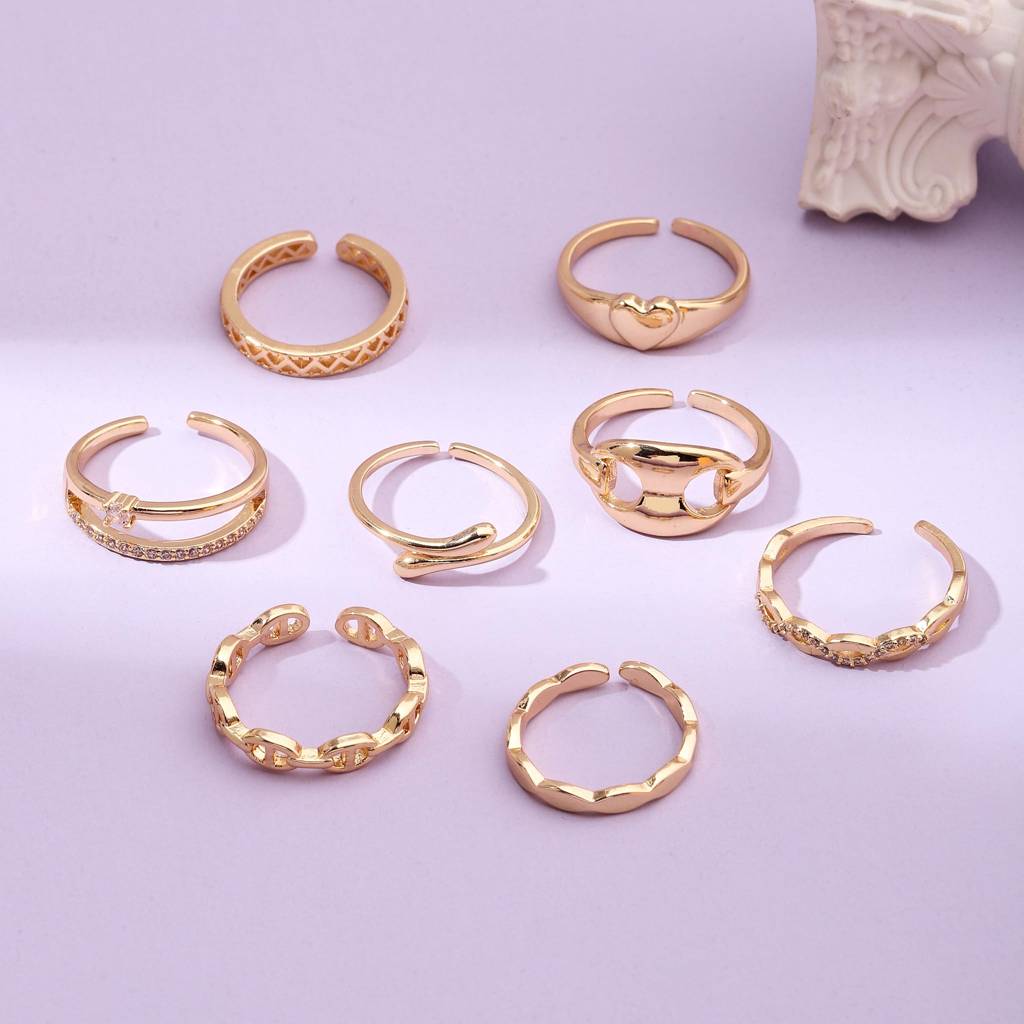 Set Of 8 Linked Eternity Rings : RC82848