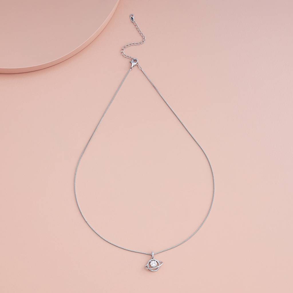 Kushal'S Fashion Jewellery White Rhodium-Plated Party Zircon Trendy Pendants-184936 : 441529