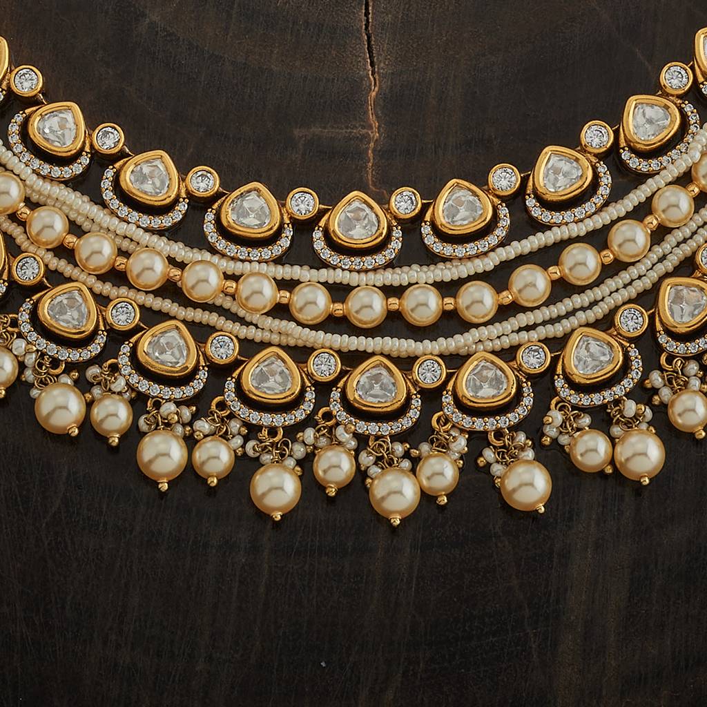 Kushal'S Fashion Jewellery Kundan Necklace -170772 : 411519