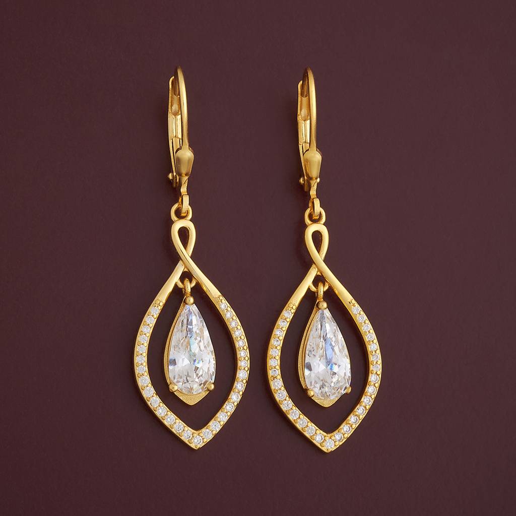 Kushal'S Fashion Jewellery Plated Zircon 92.5 Sterling Silver Hoops & Huggies-183097 : 437189