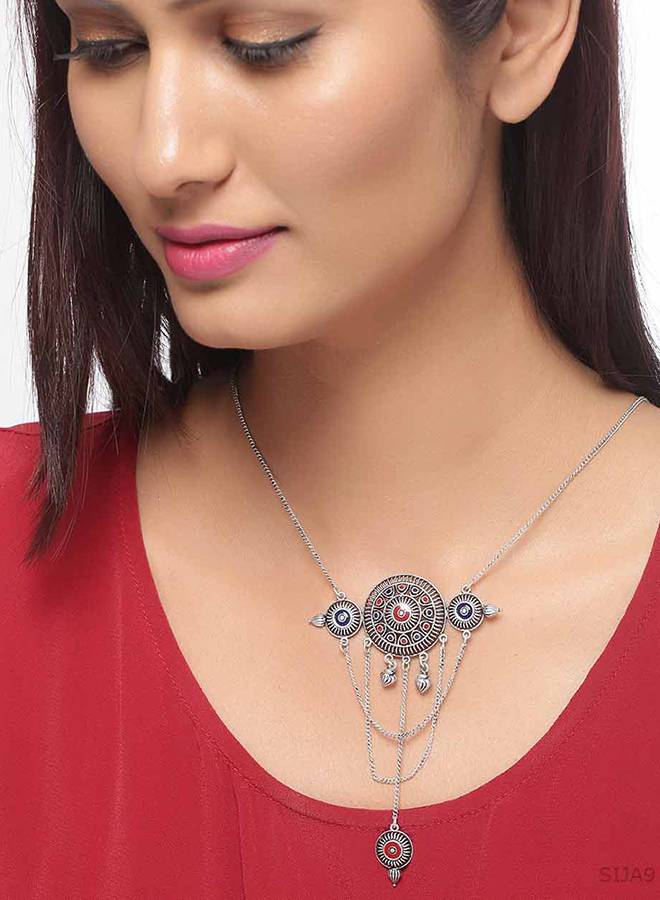 Mandala Circles Drop Style Necklace : 8907617912318