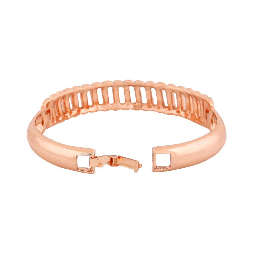 Estele Rosegold Plated Sparkling Bracelet With White Austrian Crystals For Girls And Women : 100944-RGBR