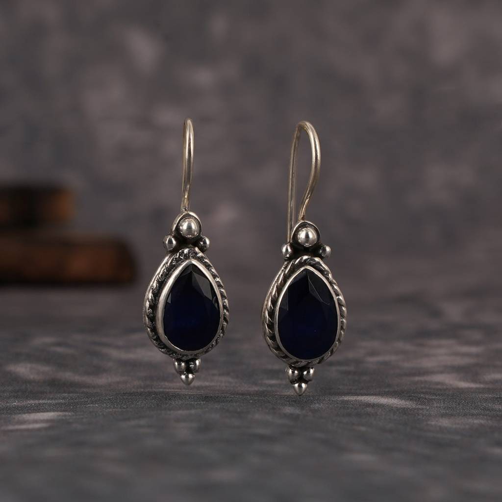 Blue Drop Earrings : SSE794