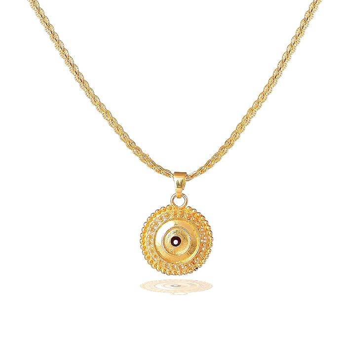 Fashion Jewelry Pendant For Women: Gold Plated Modern & Stylish Lightweight Circular Pattern Pendant With : OSAK019-IGPENDANT