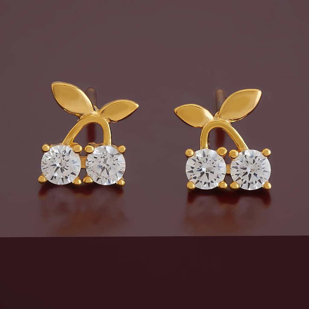 Kushal'S Fashion Jewellery White Gold-Plated Party 92.5 Pure Silver Studs-423241 : 423241
