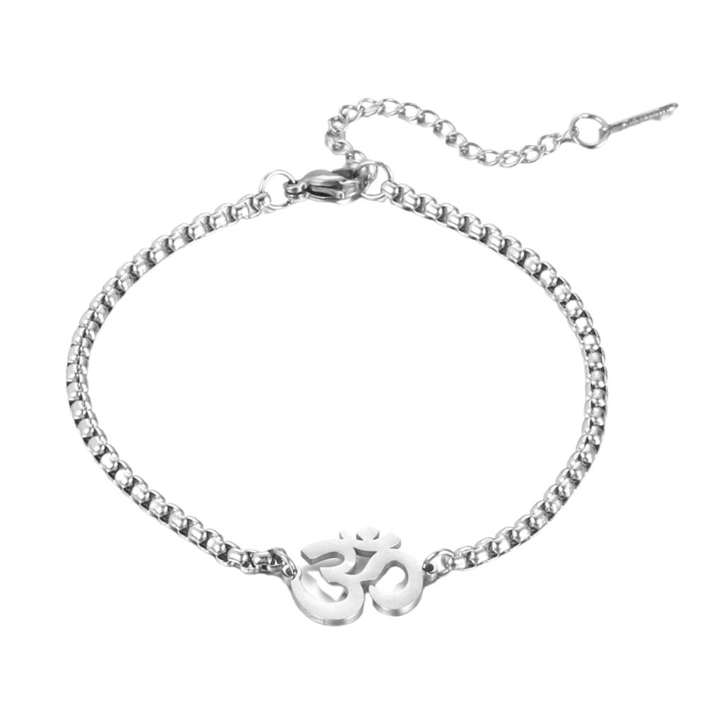 Salty Alpha Auspicious "Om" Silver Bracelet : MB1S0168