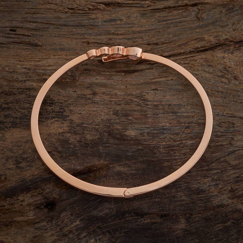 Kushal'S Fashion Jewellery White Plated Party Wear Zircon Kada-174662 : 418803