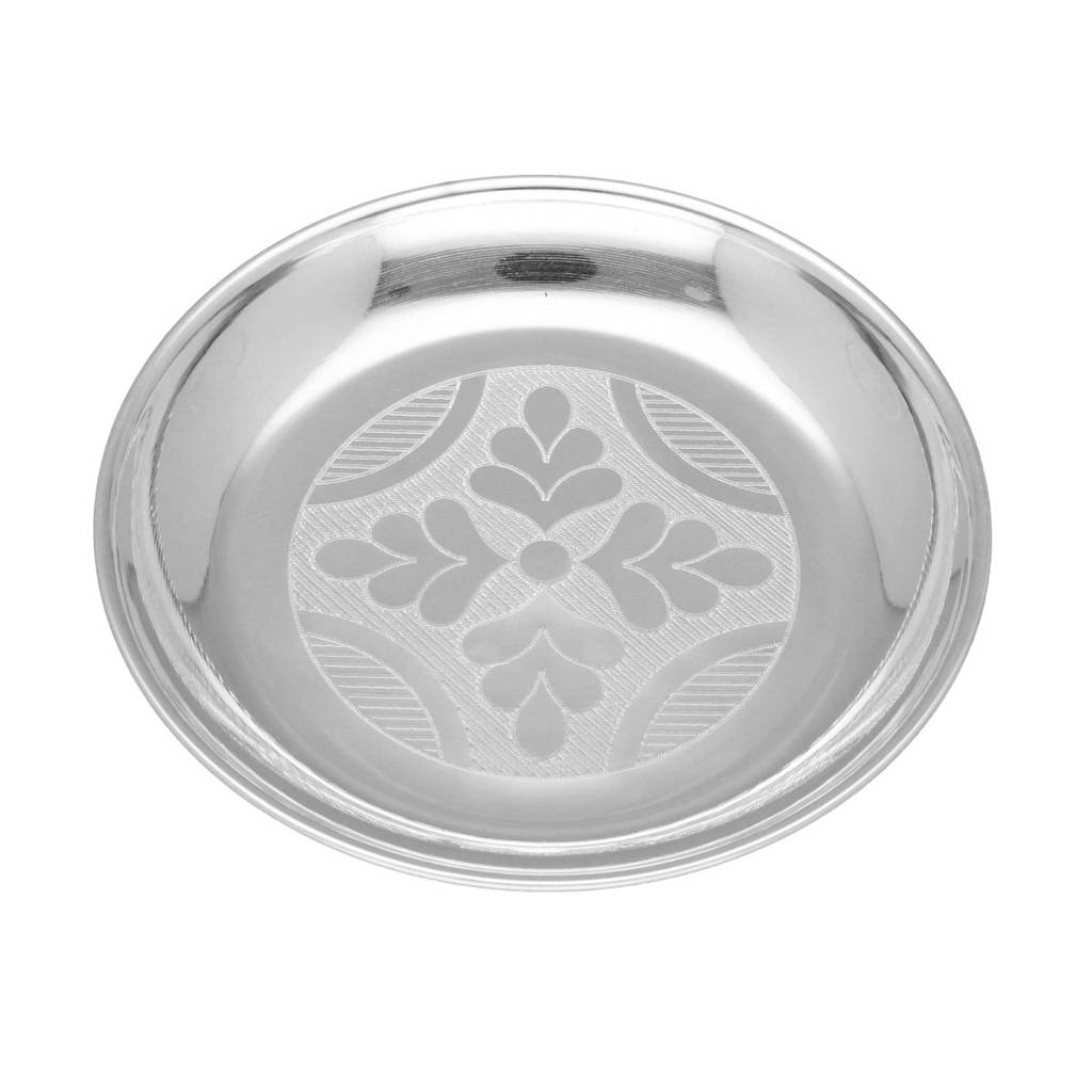 80% Purity-29 Grams Pooja Silver Thali : JPAUG-25-116