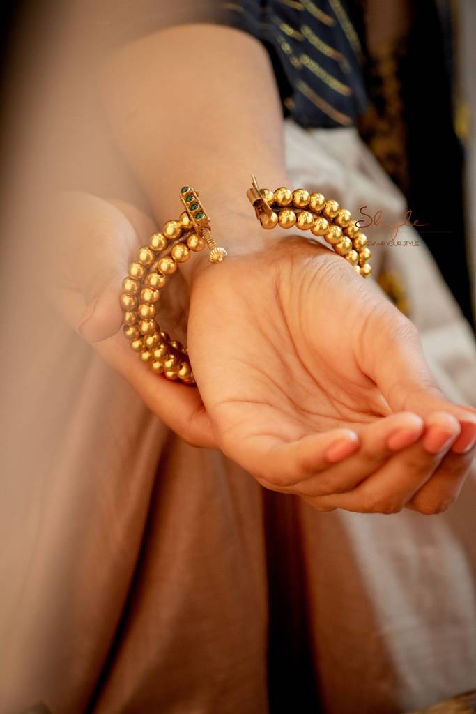 Tattva Ball Cluster Gold Classic Kada : SK30024-2-2