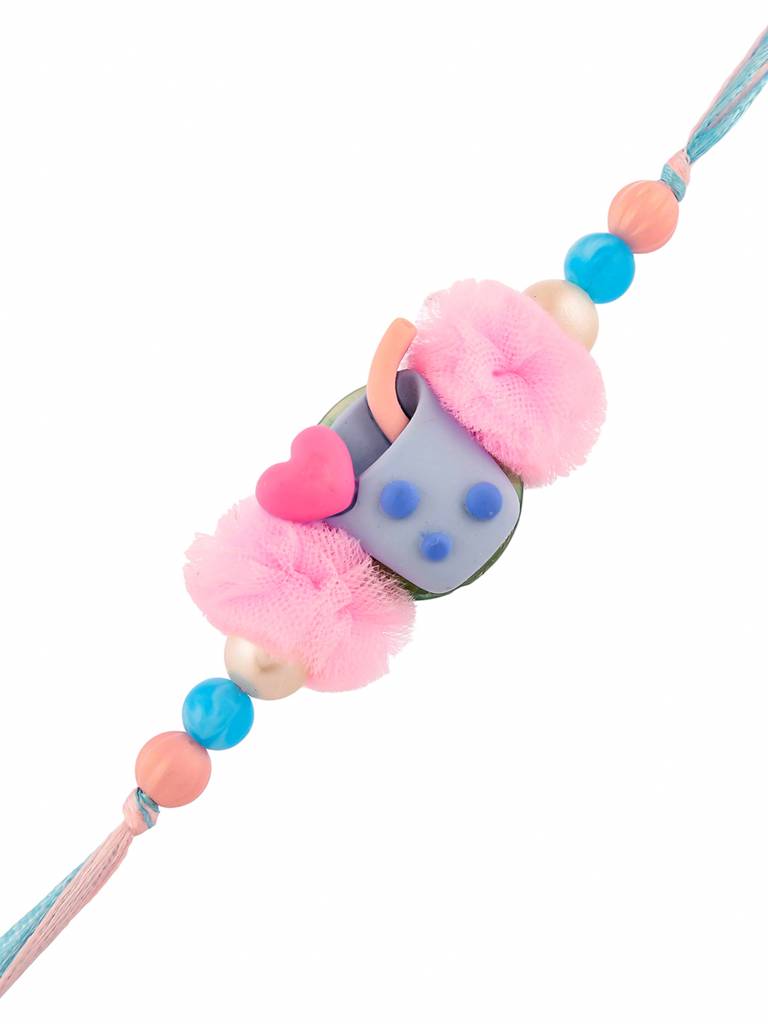Colourful Monkey Face Beaded Kids Rakhi For Kids : 8905124525281