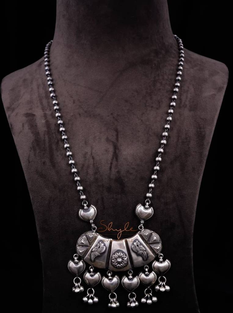 Mizoya Tribal Inspired Parrot Motif Ball Chain Necklace : SN152-1-1-1-1-2