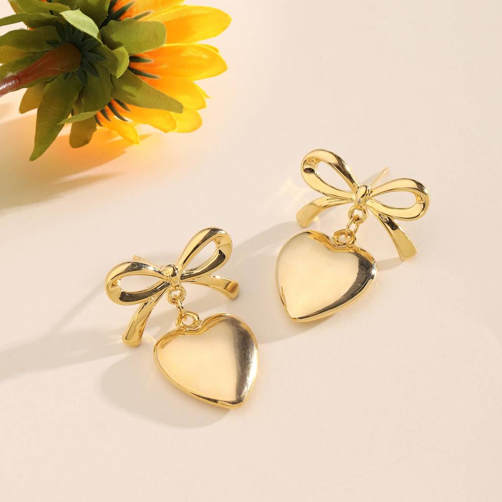 Tactile Heart Gold Earring : ES13499-G