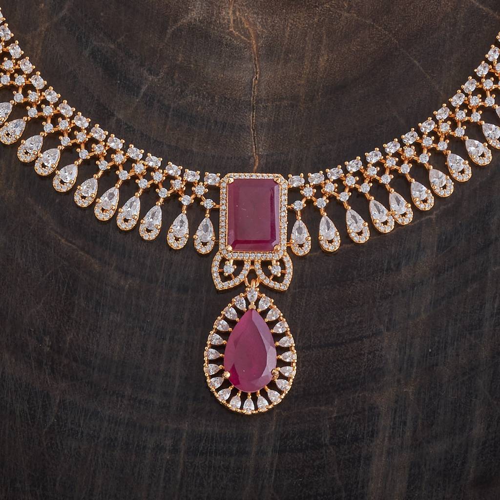 Kushal'S Fashion Jewellery Plated Party Zircon Jewellery Set-173980 : 417516
