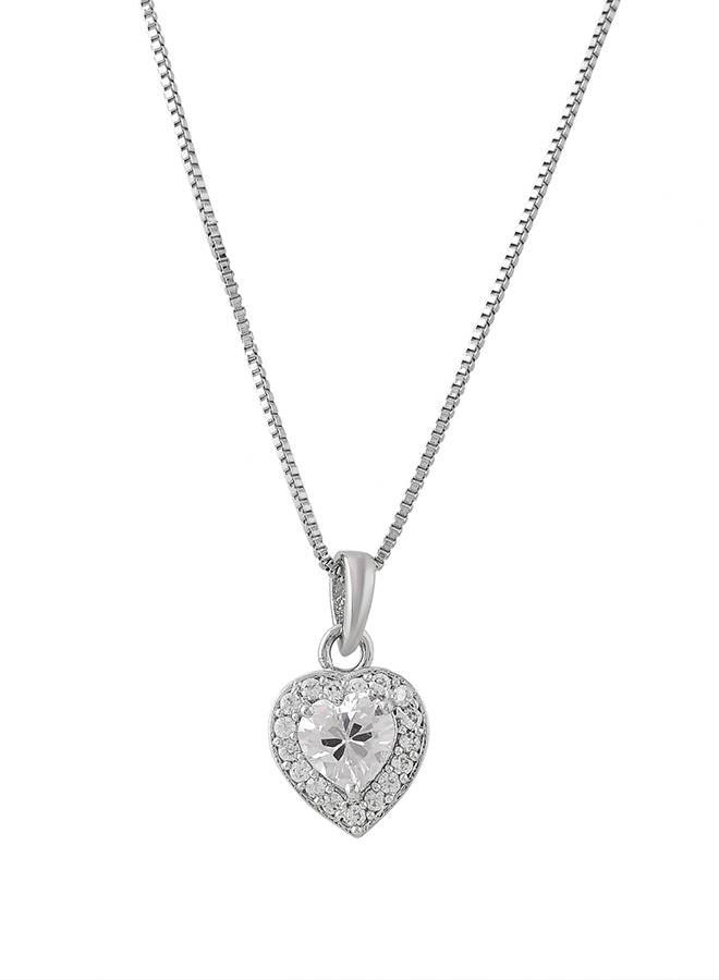 Sparkling Essentials Heart Shaped Cluster Setting White Cz Box Set : 8905124480207