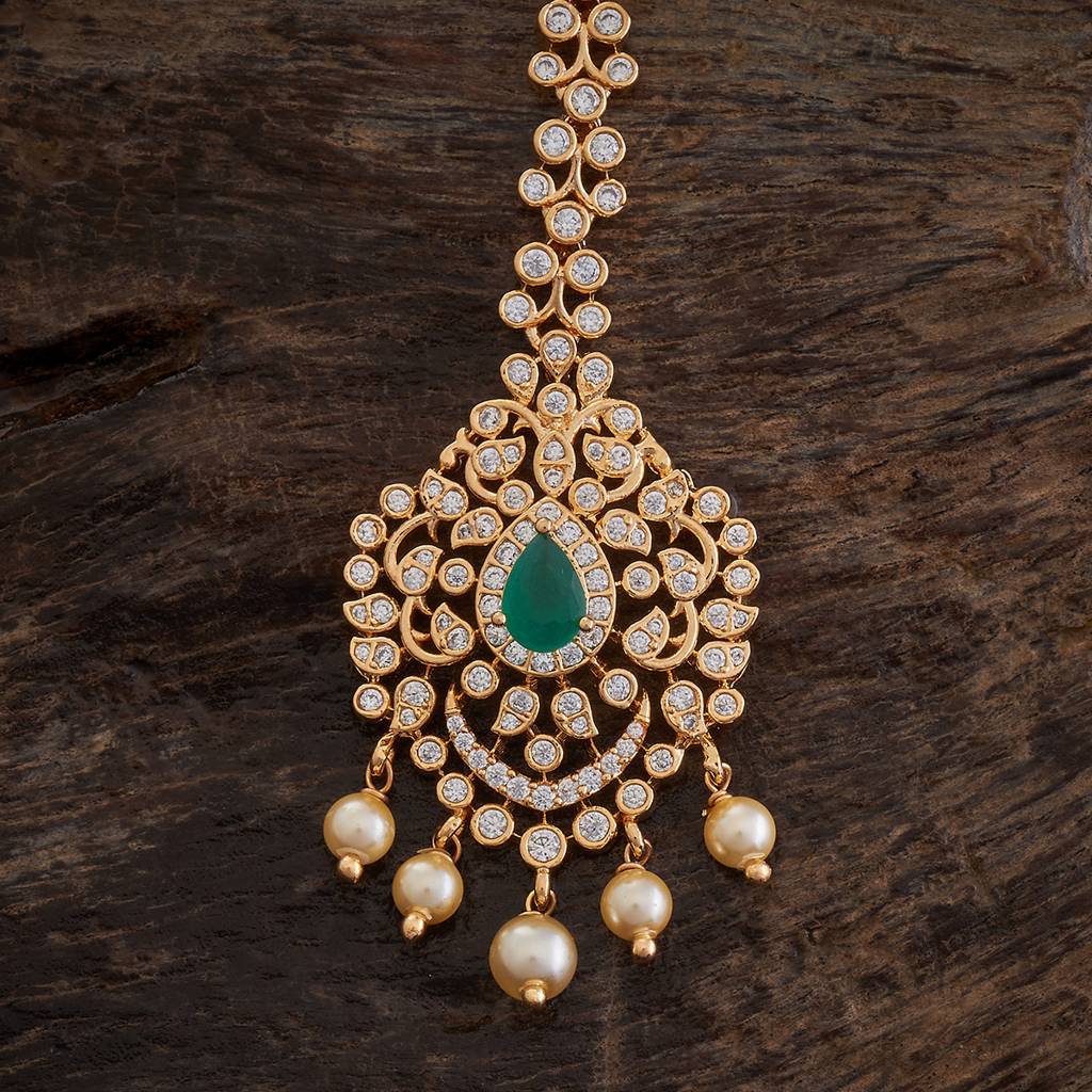 Kushal'S Fashion Jewellery Plated Party Zircon Maang Tikka-175779 : 421388