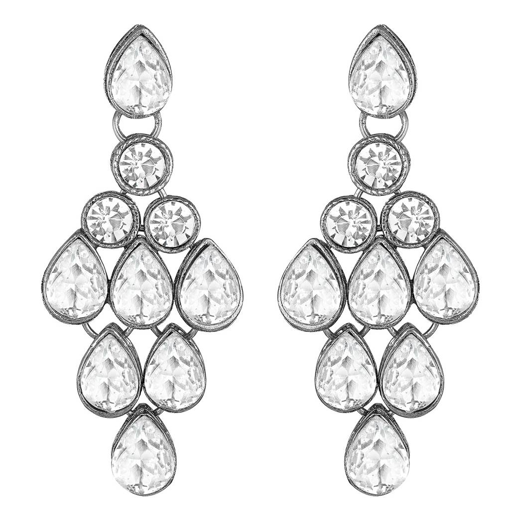 Gold-Plated Brass And Kundan Jewellery Set With Earrings Mang Tika For Women & Girls-Pf25Brc002 : PF25BRC002RW