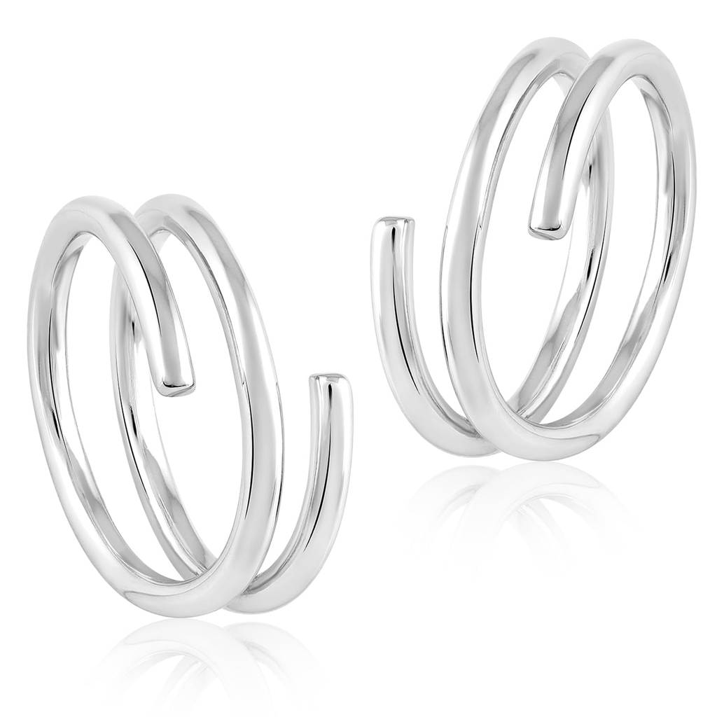 925 Sterling Silver Adjustable Spiral Design Toe Ring Fancy Comfortable Bichiya Gift For Women : PF18TR10S