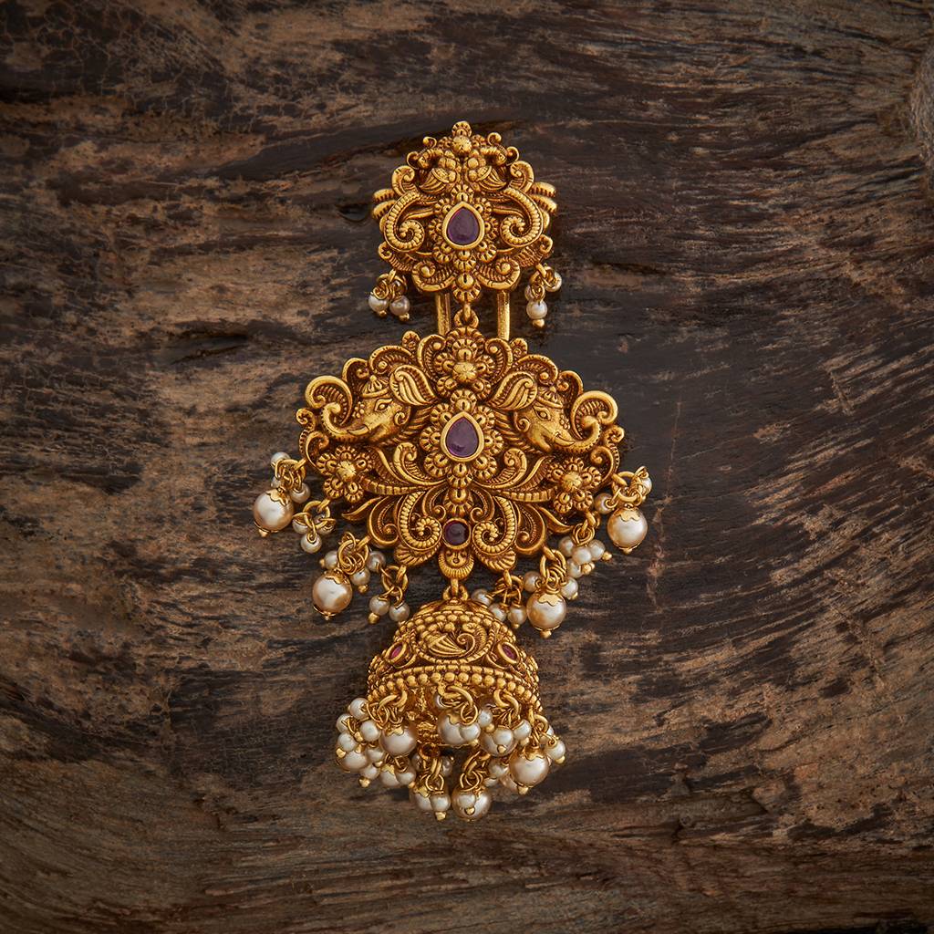 Kushal'S Fashion Jewellery Plated Ethnic Antique Hair Brooch -185159 : 442016