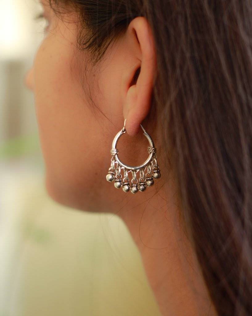 Adya Fine Silver Balis Earrings : SE323-1-1