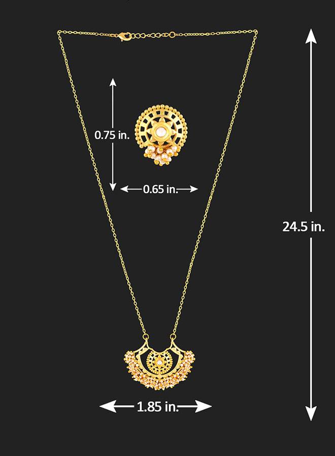 Veerangana Antique Style Necklace Set : 8907617930268
