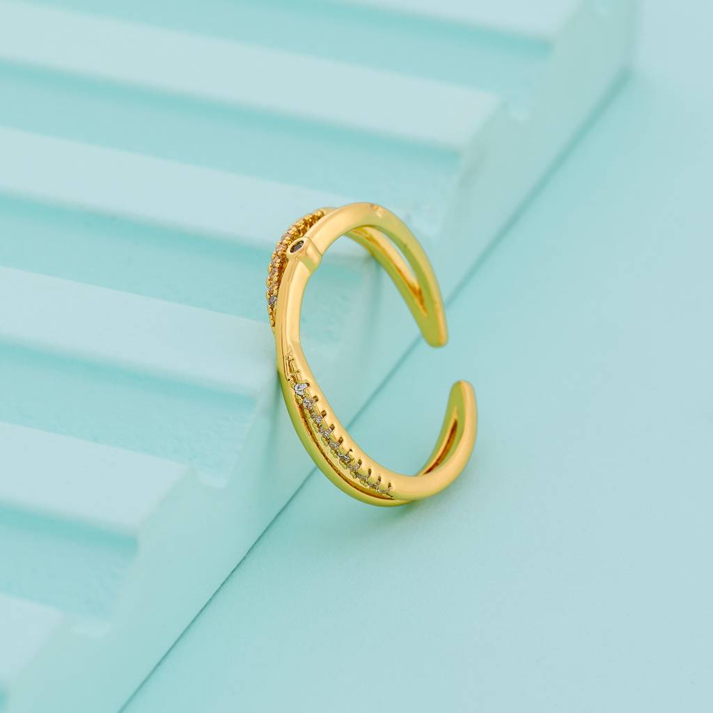 Kushal'S Fashion Jewellery -Plated Party Trendy Zircon Finger Ring -192421 : 455131