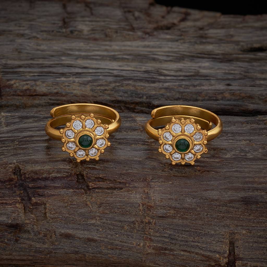 Kushal'S Fashion Jewellery -Plated 92.5 Pure Temple Silver Toerings -170533 : 410749