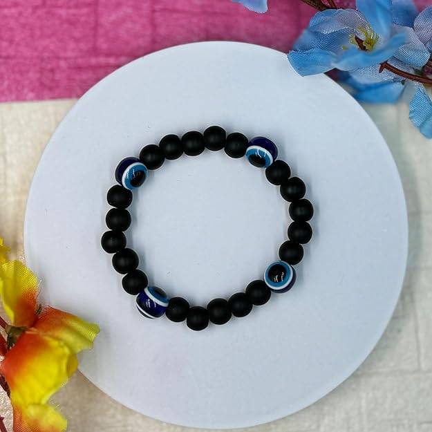 Fashion Evil Eye Bracelet For Men & Women: Trendy & Contemporary Energy Protector Black Evil Eye Charm Br : OSAK003-BKBR