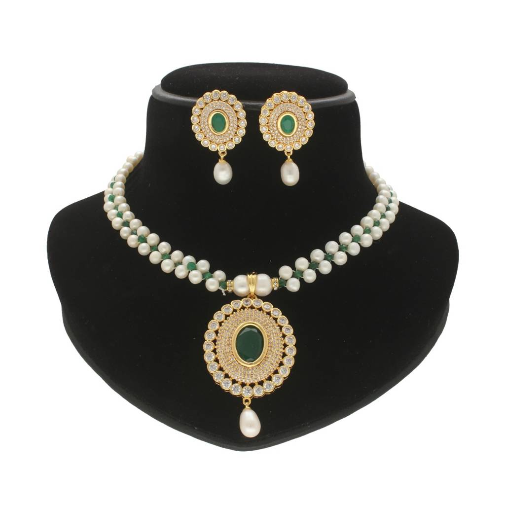 Moonlite Pearl Necklace Set : JPFEB-24-017