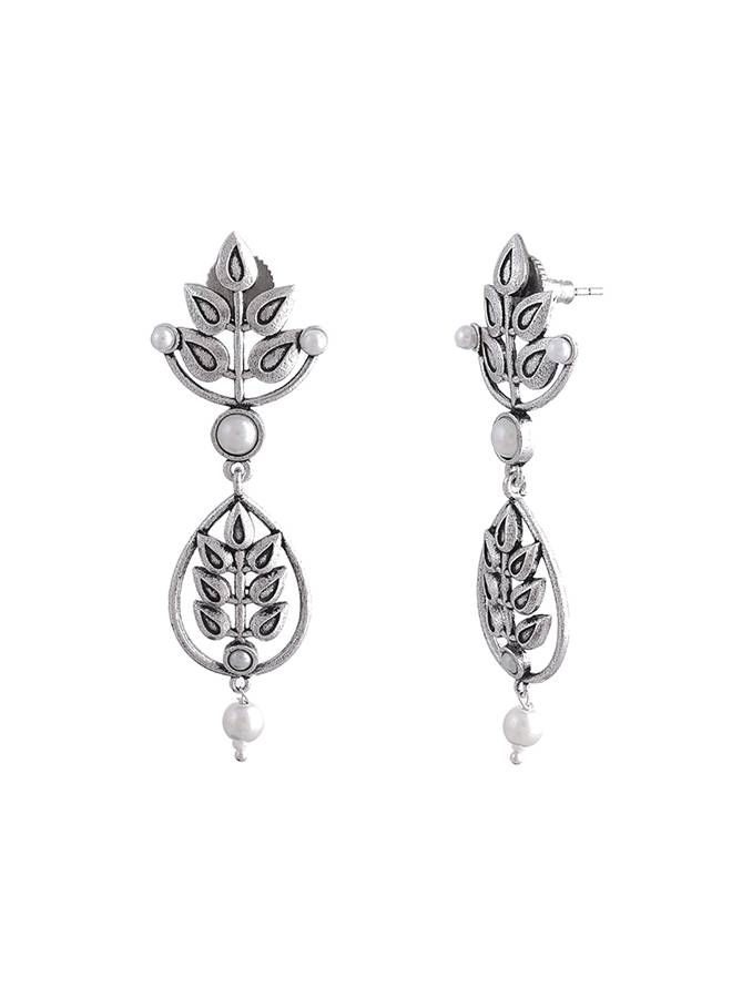 Fresh Fern Bloom Drop Earrings : 8905124508482