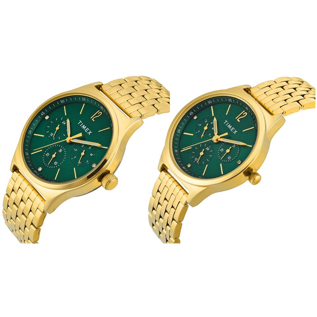 Timex Trendline Round 42Mm Analog Pair Watch - Tw00Pr348 : TW00PR348